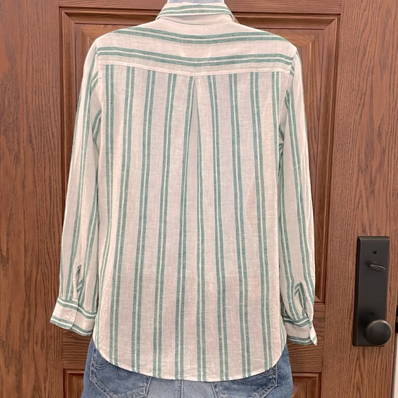 Rails Charli Striped Linen Blend Shirt - Picture 5 of 7